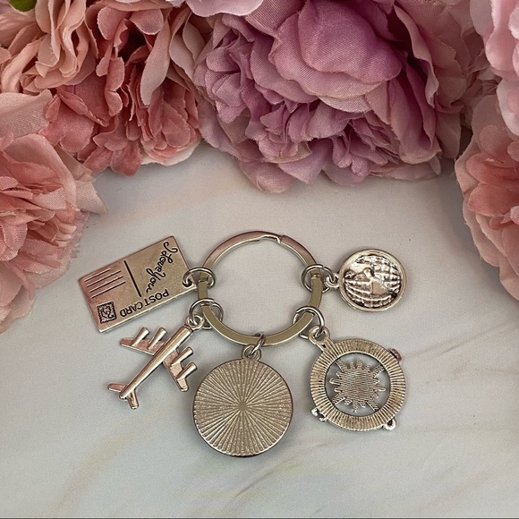 World Map Airplane Compass Keychain - Picture 10 of 13